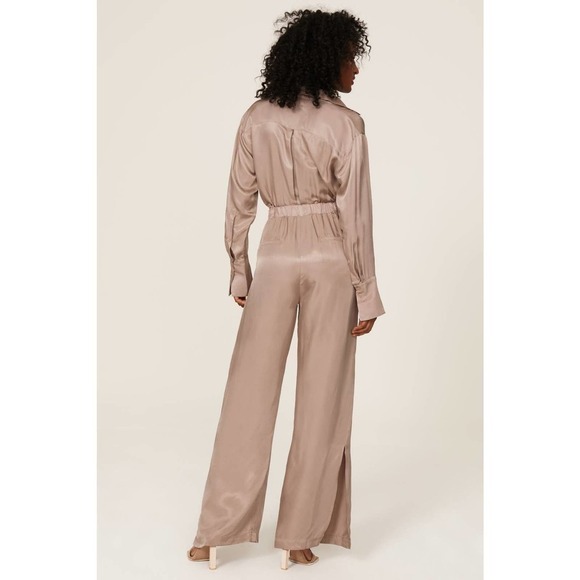 Nicholas Emma Jumpsuit  Satin Long Sleeve Size 0 - Picture 2 of 10